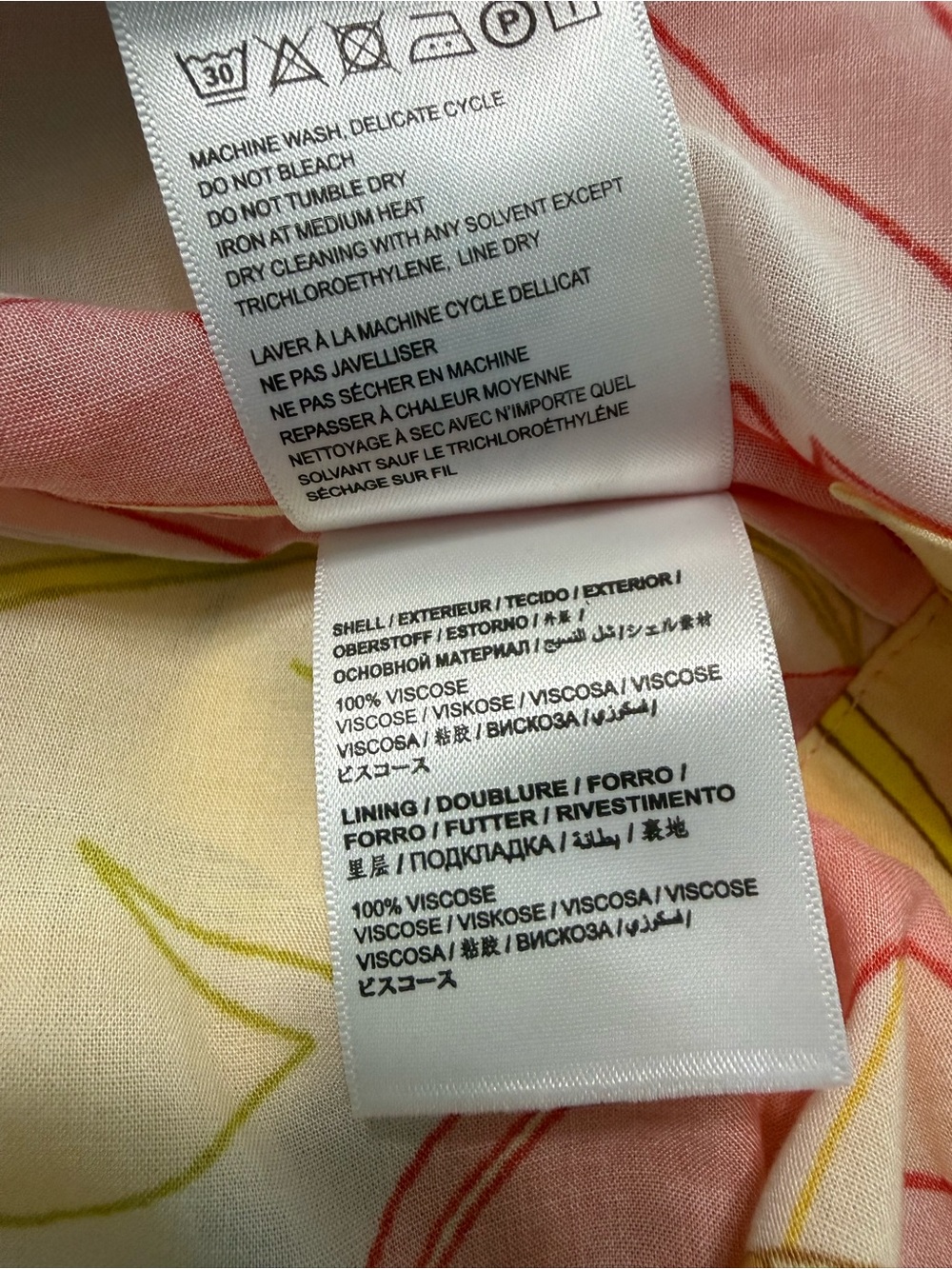 Farm Rio Tropical Paradise Sunset Strapless Maxi Cover Up Dress Yellow Size M - Picture 11 of 15